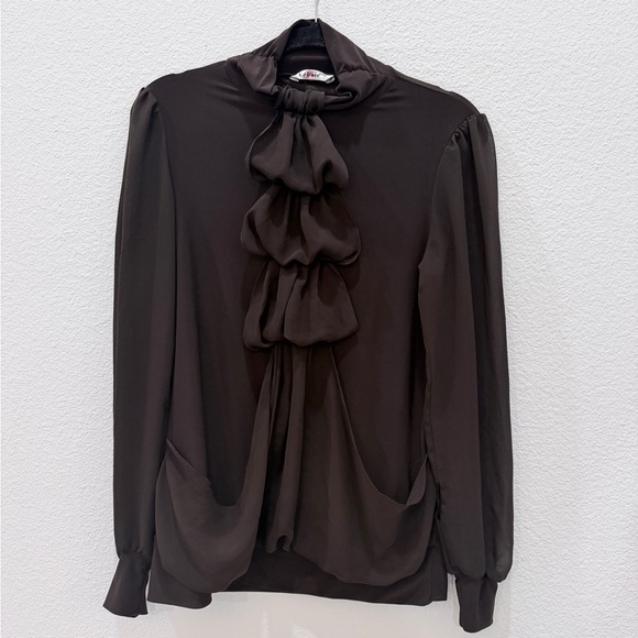 Le Fate Elegant Brown Women's Top size M/L - Picture 2 of 6